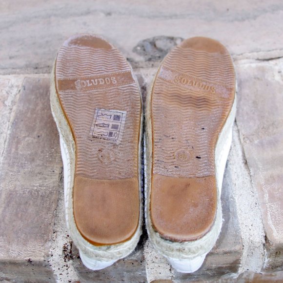 Soludos Natural Ivory Canvas Colorful TGIF Espadrilles Slip On Shoes Size 8.5 - Picture 8 of 8
